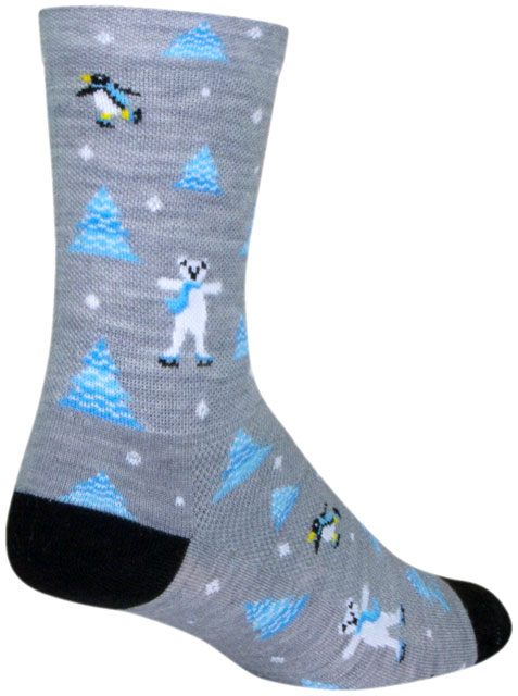 SockGuy Snow Day Wool Sock - 6", Large/X-Large