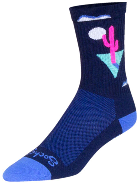 SockGuy Crew Cactal Socks - 6", Blue, Small/Medium
