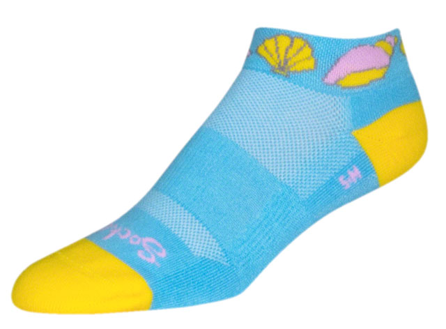 SockGuy Classic Shells Socks - 1", Blue, Small/Medium