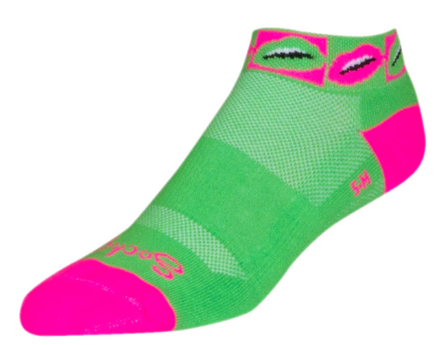 SockGuy Classic Smooch Socks - 1", Green, Large/X-Large