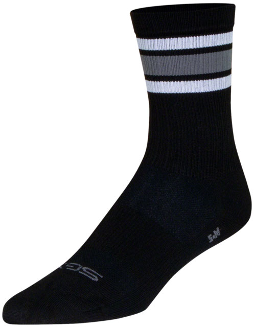 SockGuy SGX Throwback Socks - 6", Black, Small/Medium