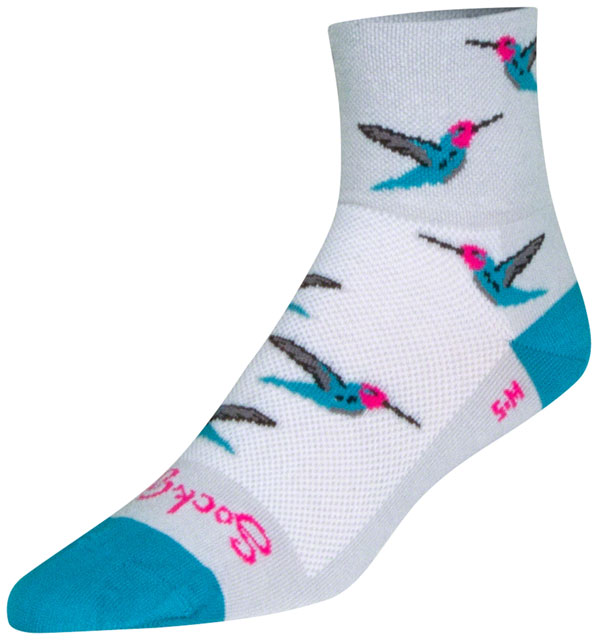 SockGuy Classic Humming Socks - 3", White, Large/X-Large