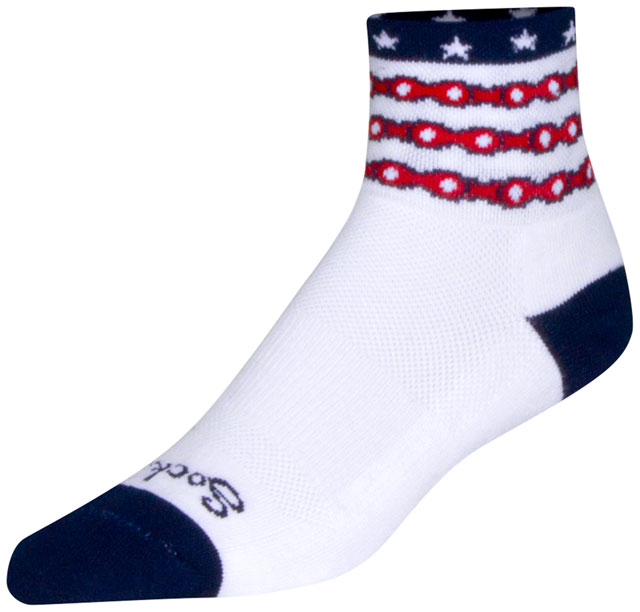 SockGuy Classic The Brave Socks - 3", White, Large/X-Large