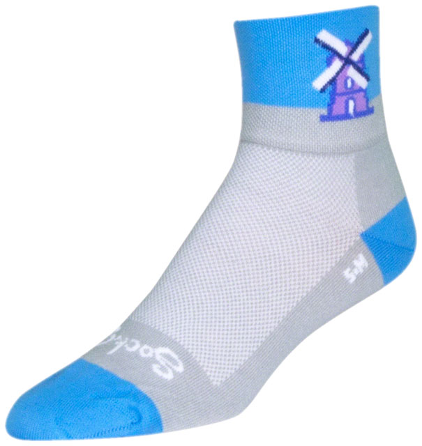 SockGuy Classic Windmills Socks - 3", White, Large/X-Large