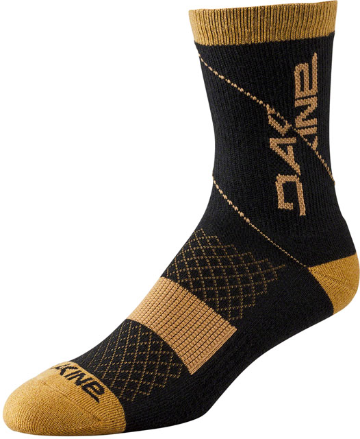 Dakine Berm Crew Socks - Black/Tan, Medium/Large