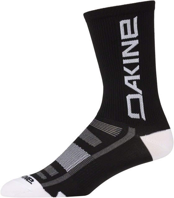 Dakine Singletrack Crew Socks - Black/White, Small/Medium