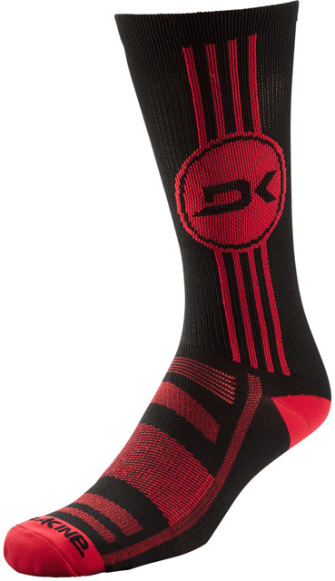 Dakine Singletrack Crew Socks - Black/Red, Medium/Large