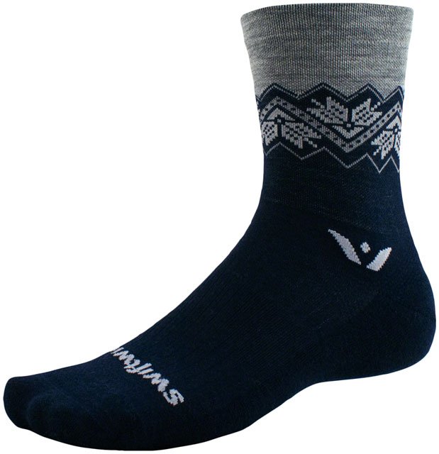 Swiftwick Vision Five Socks - 5", Fair Isle Navy, Small