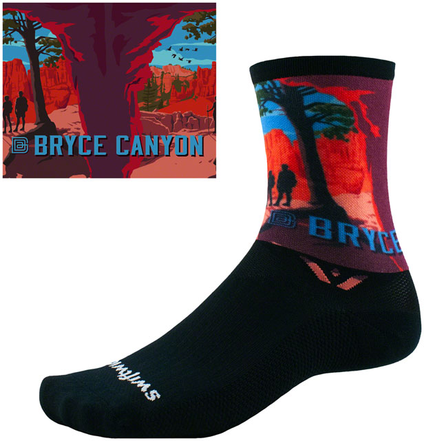 Swiftwick Vision Six Socks - 6", Impression Bryce Canyon, Medium