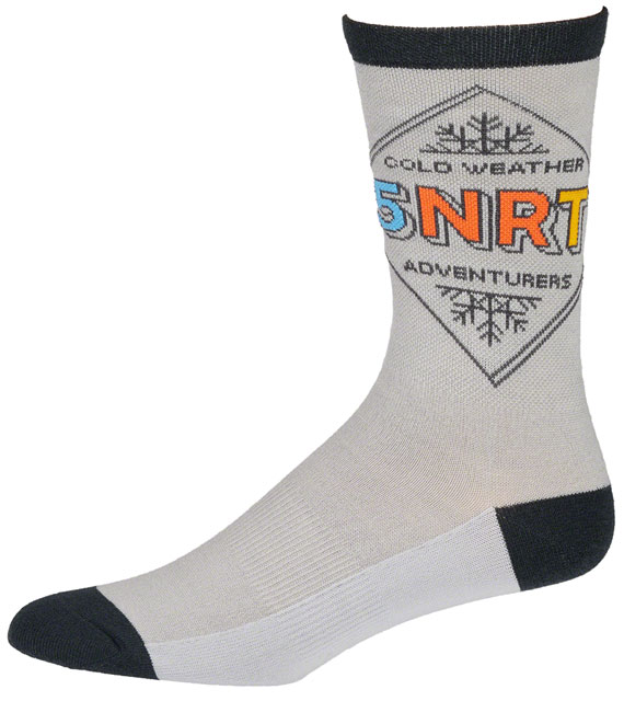 45NRTH Adventure Crew Lightweight Wool Sock - Gray/Dark Blue, Large