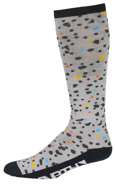 45NRTH Speck Heavyweight Knee High Wool Sock - Gray/Dark Blue, Large