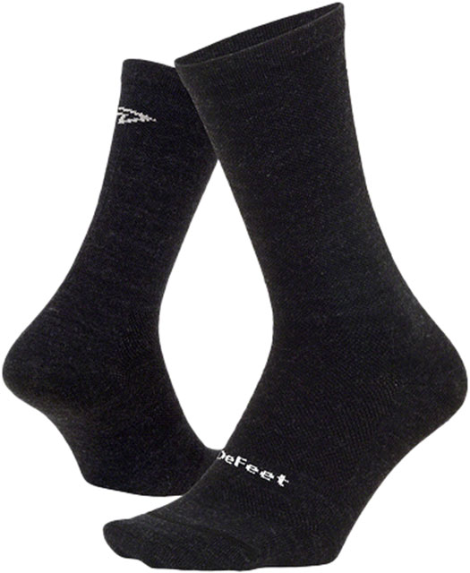 DeFeet Wooleator Pro Socks - 6", D-Logo Charcoal, X-Large