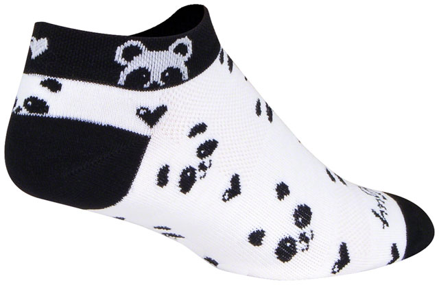 SockGuy Classic Low Panda Socks - 1", Women's, Small/Medium