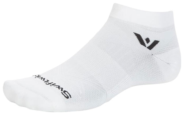 Swiftwick Aspire Ankle Socks - Circuit White, Large