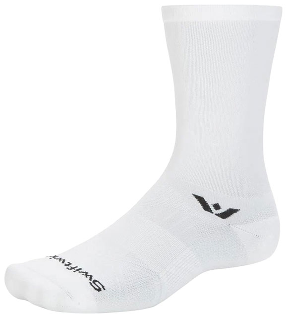 Swiftwick Aspire Crew Socks - Circuit White, Medium