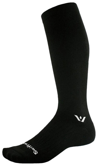 Swiftwick Aspire Knee High Socks - Circuit Black, Medium