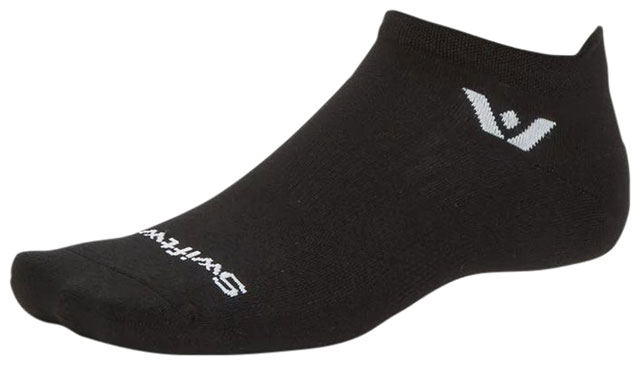 Swiftwick Aspire No Show Socks - Circuit Black, Large