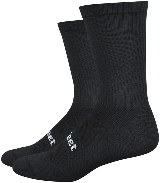 DeFeet D-Evo Cush Crew Socks - 7", Black, Small