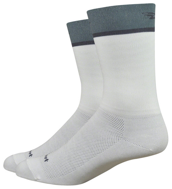 DeFeet Aireator Team Socks - 6", White/Graphite, Small