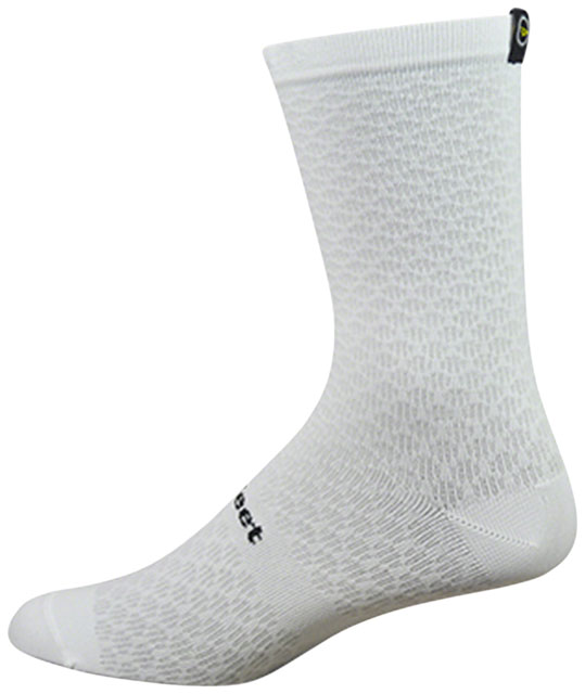 DeFeet Evo Mont Ventoux Socks - 6 inch, White, Large