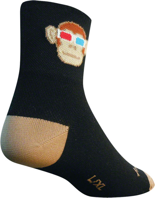SockGuy Classic See 3D Socks - 3", Black, Small/Medium