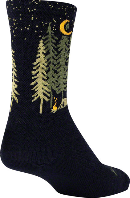 SockGuy Wool Camper Socks - 6", Black, Small/Medium