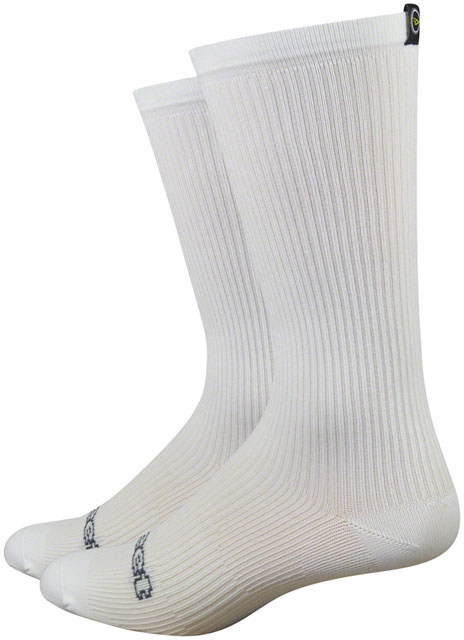 DeFeet Evo Disruptor Socks - 8", White, Medium