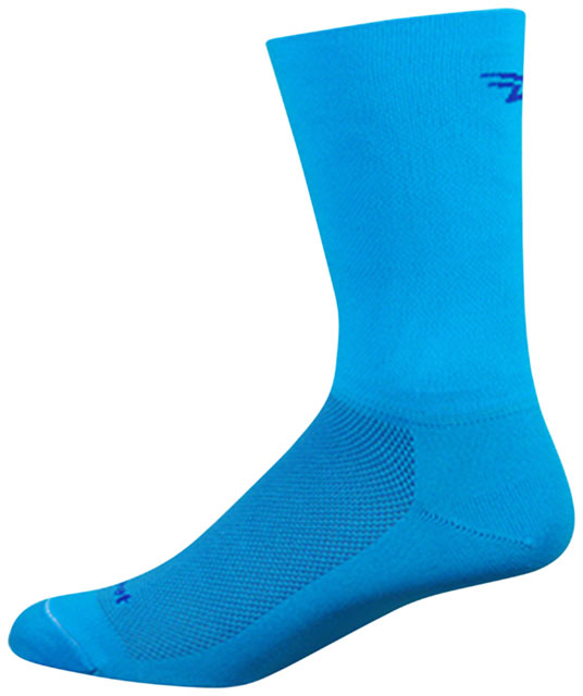 DeFeet Aireator D-Logo Double Cuff Socks - 6 inch, Process Blue, Large