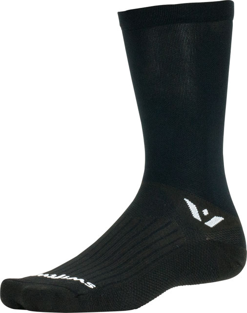 Swiftwick Aspire Crew Socks - 7", Black, Large