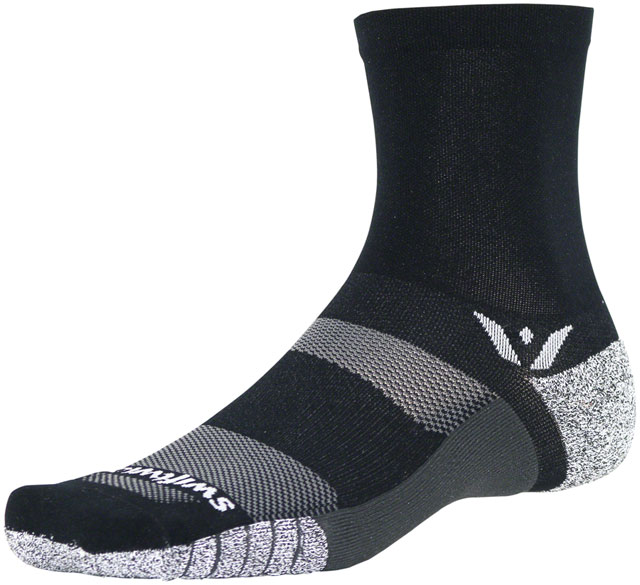 Swiftwick Flite XT Mid Crew Socks - 5", Black, Medium