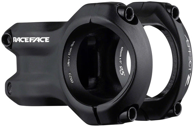 RaceFace Aeffect R Stem - 40mm, 35 mm Clamp, +/-0, 1 1/8", Aluminum, Black