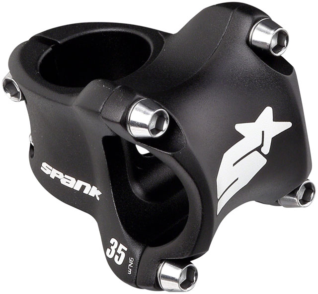 Spank Spike Race 2 Stem - 35mm, 31.8 Clamp, +/-0, 1 1/8", Aluminum, Black