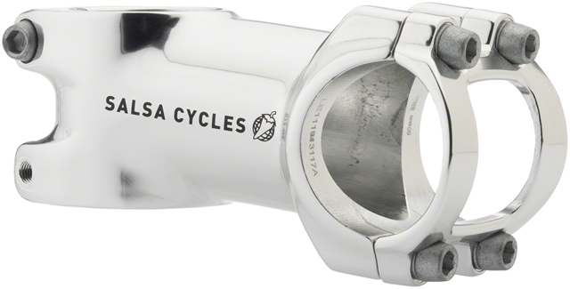 Salsa Guide Stem - 60mm, 31.8 clamp, +/-6, 1 1/8", Aluminum, Silver