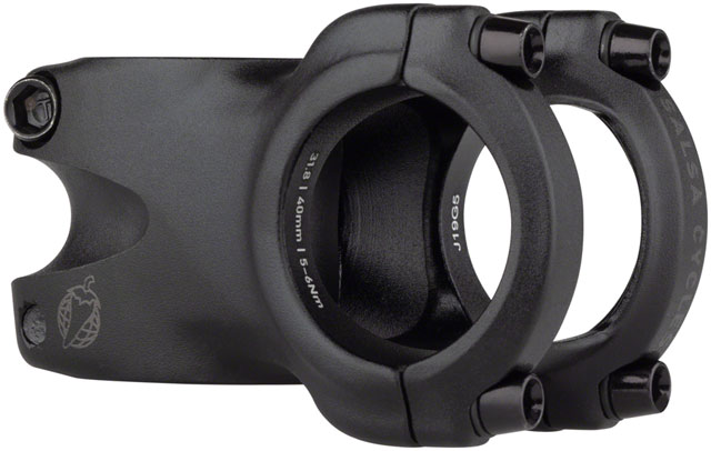 Salsa Guide Trail Stem- 40mm, 31.8 Clamp, 0 Degree, 1 1/8", Aluminum, Black