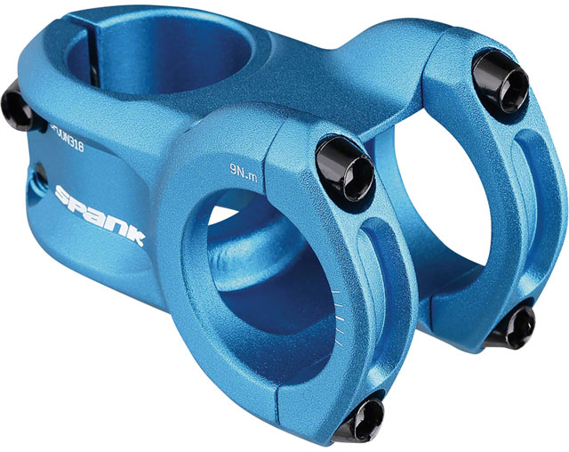 Spank Spoon 318 Stem - 43mm, 31.8 Clamp, +/-0, Blue