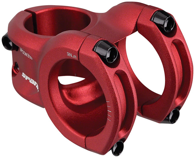 Spank Spoon 318 Stem - 33mm, 31.8 Clamp, +/-0, Red
