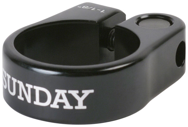 Sunday Slim Seatpost Clamp - 1-1/8", Bolt-On, Black