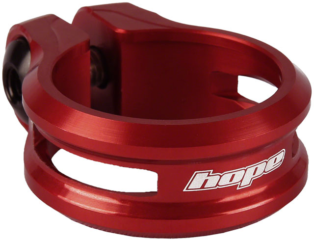 Hope Seatpost Clamp - 34.9mm, Bolt-On, Red