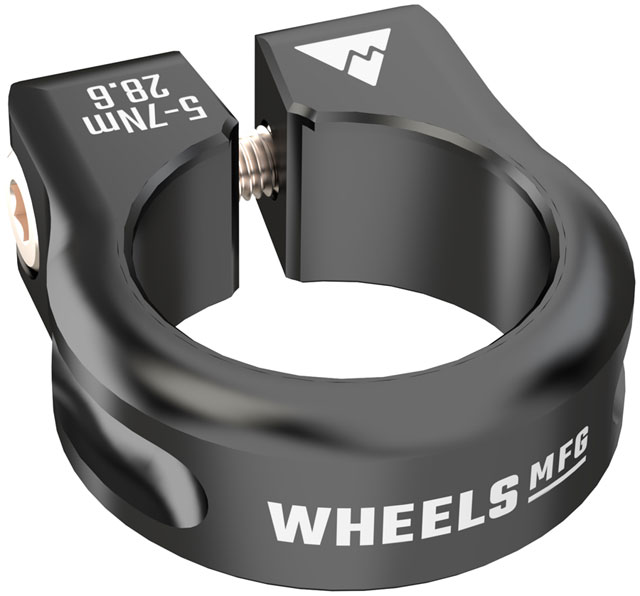 Wheels Manufacturing Seatpost Clamp - 28.6mm, Bolt-On, Black