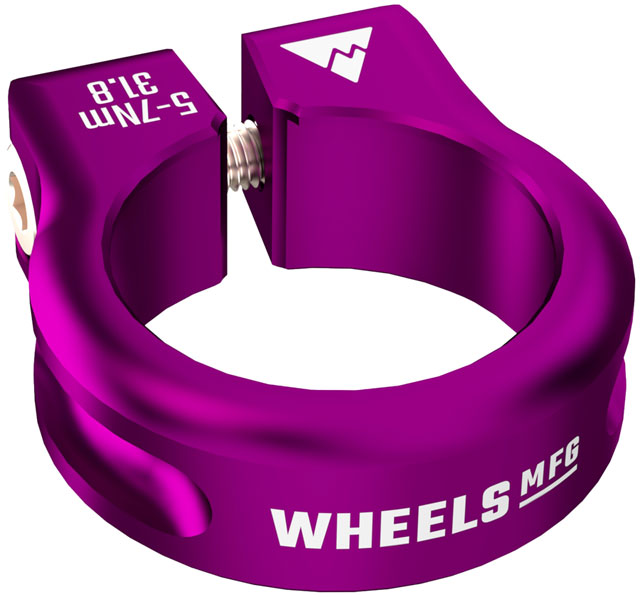 Wheels Manufacturing Seatpost Clamp - 31.8mm, Bolt-On, Purple
