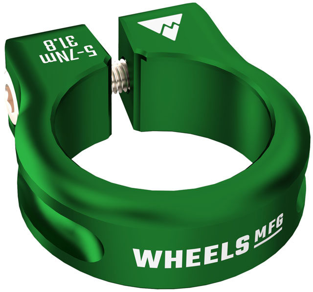 Wheels Manufacturing Seatpost Clamp - 31.8mm, Bolt-On, Green