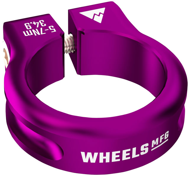 Wheels Manufacturing Seatpost Clamp - 34.9mm, Bolt-On, Purple