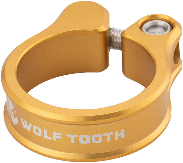 Wolf Tooth Seatpost Clamp - 31.8mm, Bolt-On, Gold