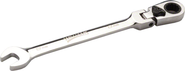 Williams Flex-Head Wrench: Ratcheting Combination 8mm