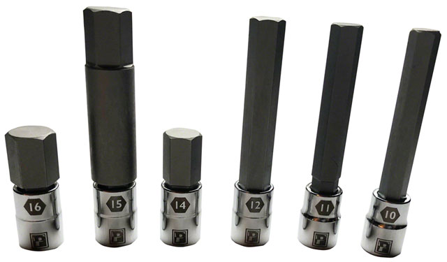 Pedro's Large Sizes Hex Bit Set - 6 piece
