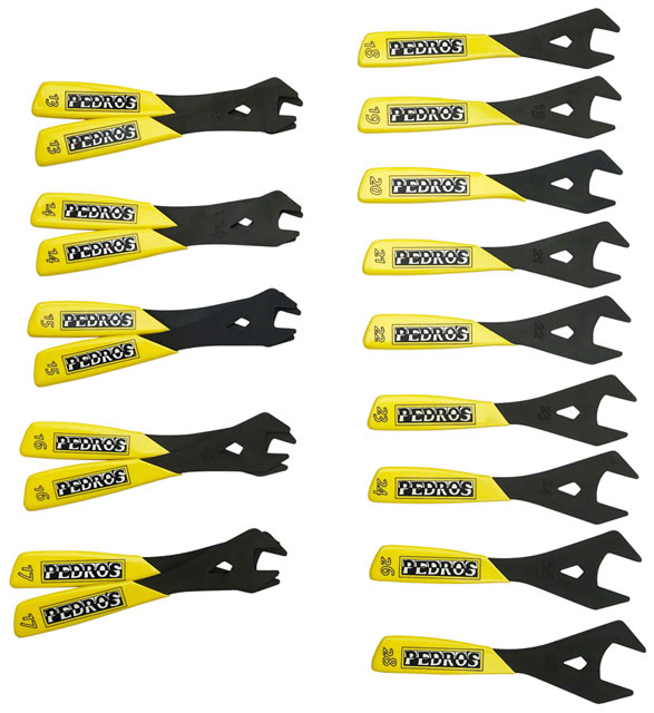Pedro's Cone Wrench Set (2/ea 13-17, 1/ea 18-24, 26 ,28mm)