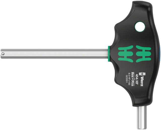 Wera 454 HF T-handle hexagon screwdriver Hex-Plus with holding function, 8 x 100 mm