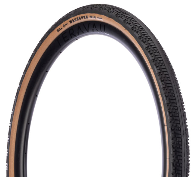 Teravail Washburn Tire - 700 x 45, Tubeless, Folding, Tan, Durable, Fast Compound