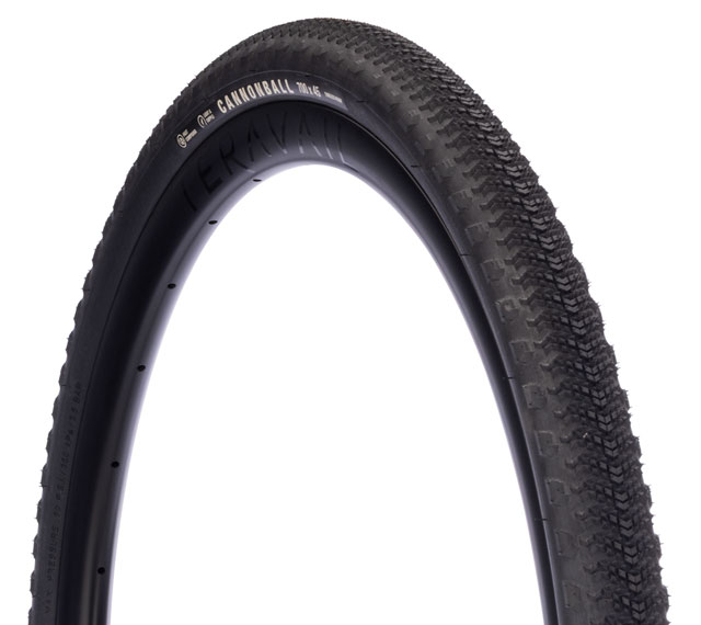 Teravail Cannonball Tire - 700 x 45, Tubeless, Folding, Black, Light and Supple, Fast Compound