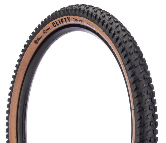 Teravail Clifty Tire - 27.5 x 2.5, Tubeless, Folding, Tan, Durable, Grip Compound